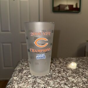 NFL Chicago Bears 2006 NFC Championship Souvenir Cup Frosted Glass Super Bowl